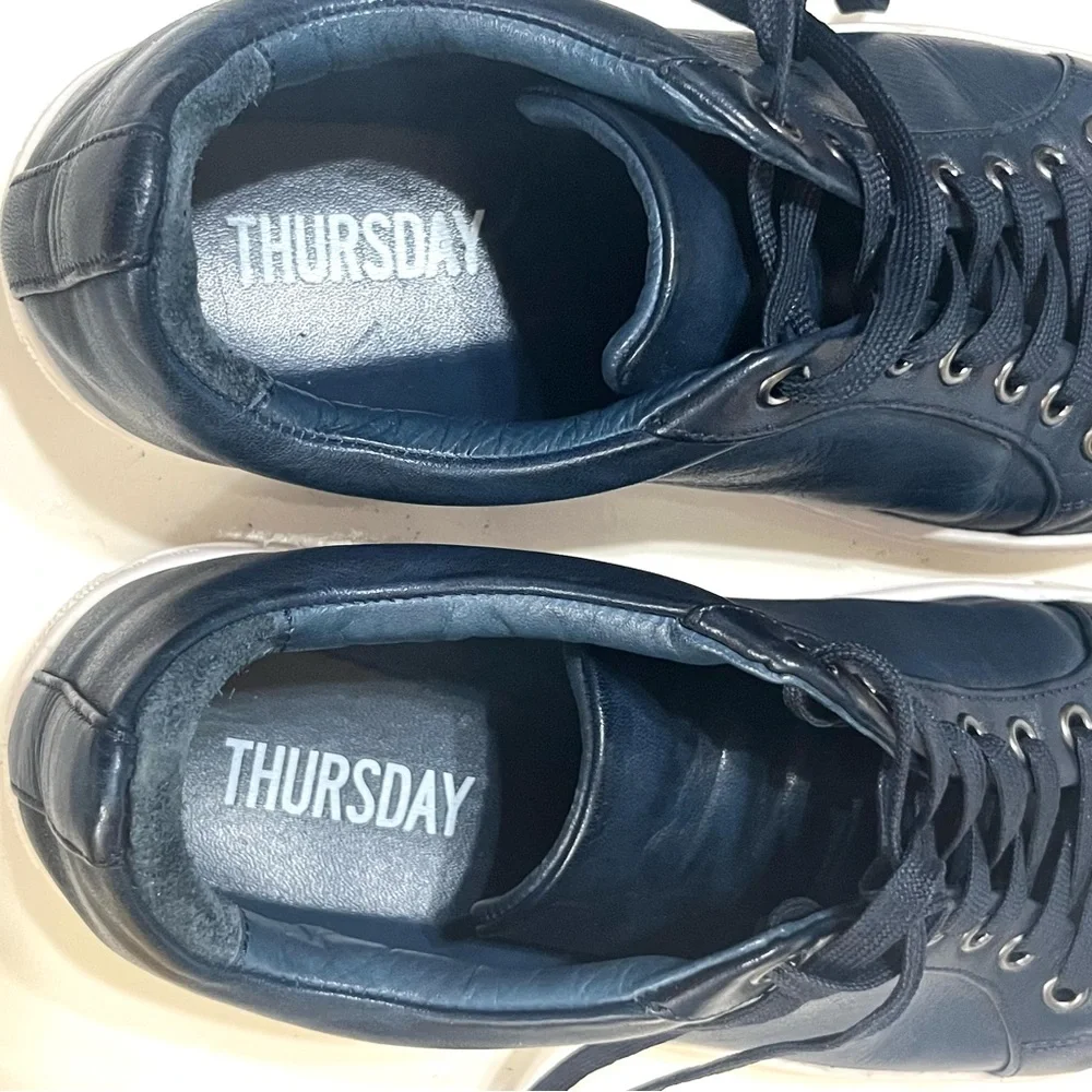 Thursday Boot Company Navy Blue Leather Sneakers size 8.5